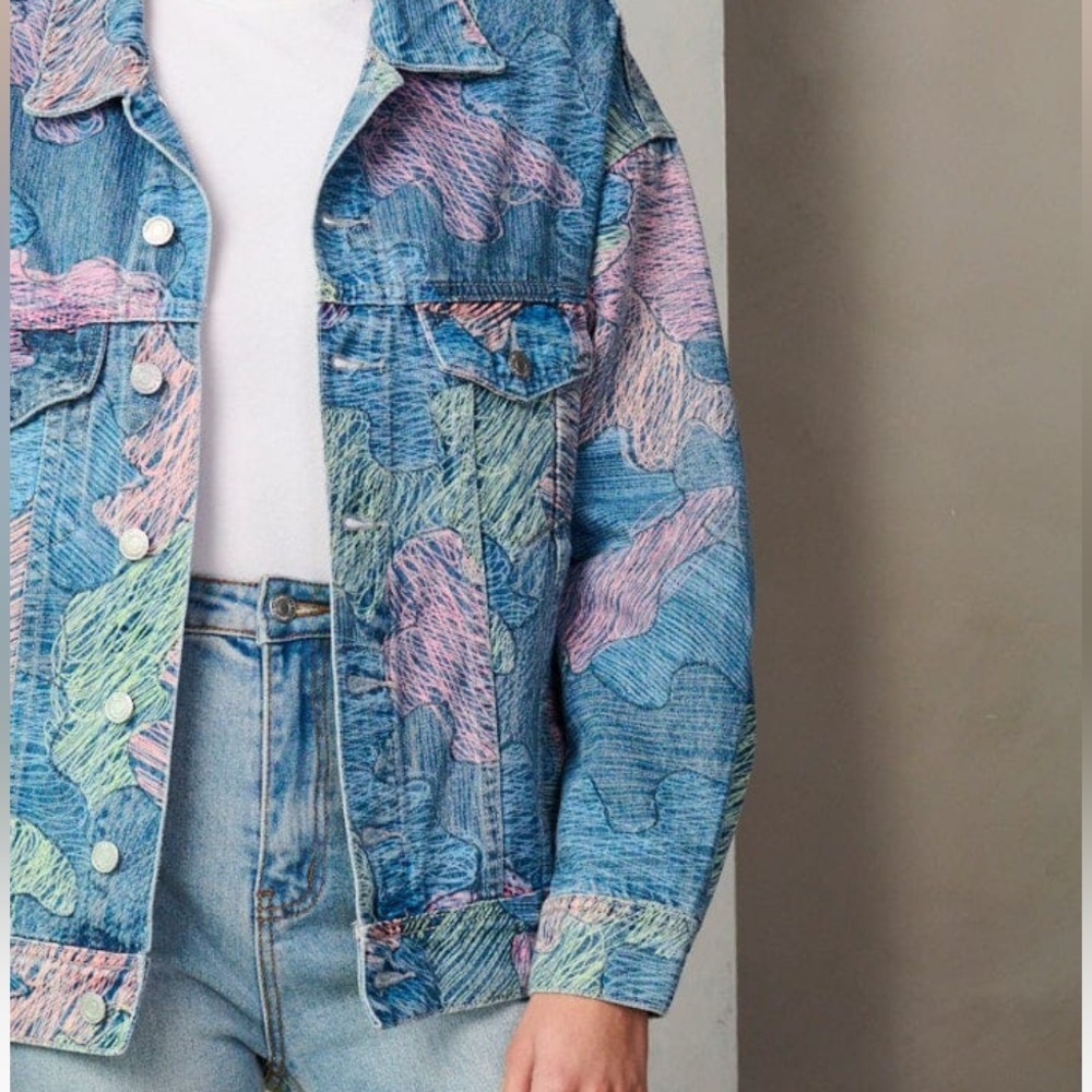 Multicolor Denim Jacket - Picture 6 of 6